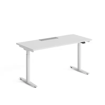 imagen para Rockworth Urban SingleI L-Leg Desk with Flipper Grommet
