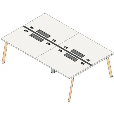 Image for Rockworth S.43 New (Leg H) Double Bench with Flipper Grommet 43HDBF15XX