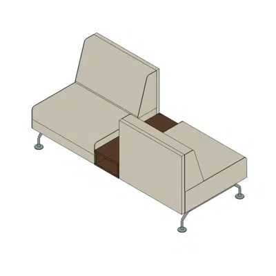 Image for Rockworth Haf 2 Seat Steel Leg Flip Back with Table