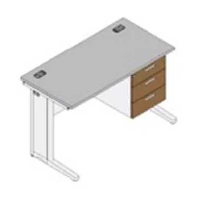 kuva kohteelle Rockworth Series 45 Standard Desk with Suspended Pedestal - 45D0XXX3R