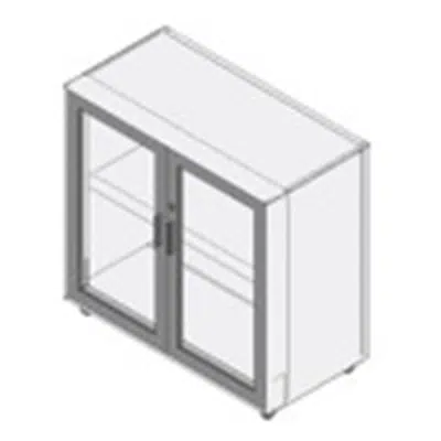 Image for Rockworth S66 (Stack) 2-Shelf Swing Glass Door Cabinet