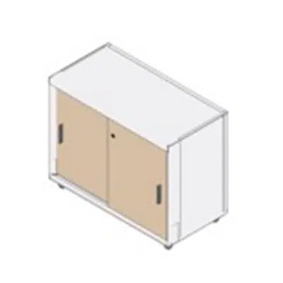 Зображення для Rockworth Stack (S66) Freestanding 2 Sliding Wood Door Cabinet 715