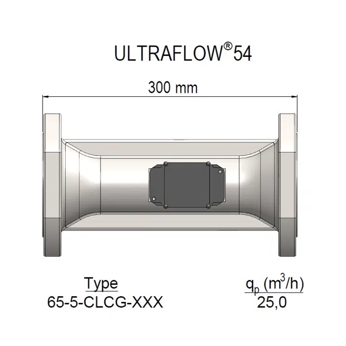 Misuratore di portata. ULTRAFLOW® 54, qp 25 m³/h, DN65 x 300 mm (CLCG).