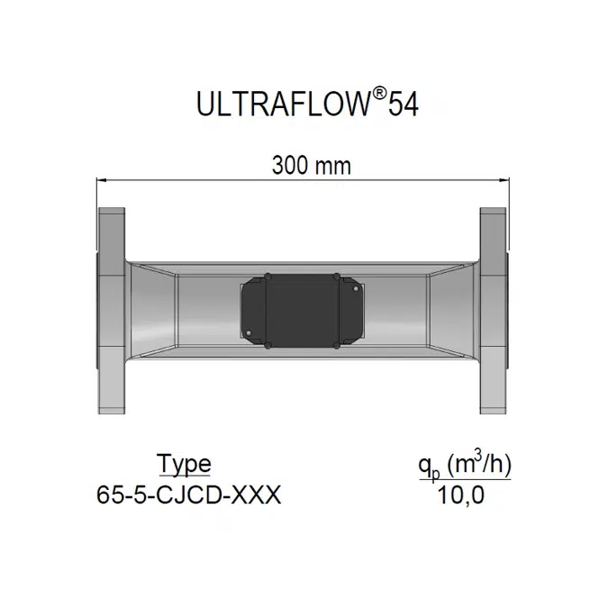 Ultrasonic Flow Sensor, ULTRAFLOW® 54, DN 40 x 300 mm 