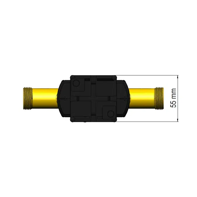 Strømningssensor. ULTRAFLOW® 54, G3/4B (R1/2) x 165 mm