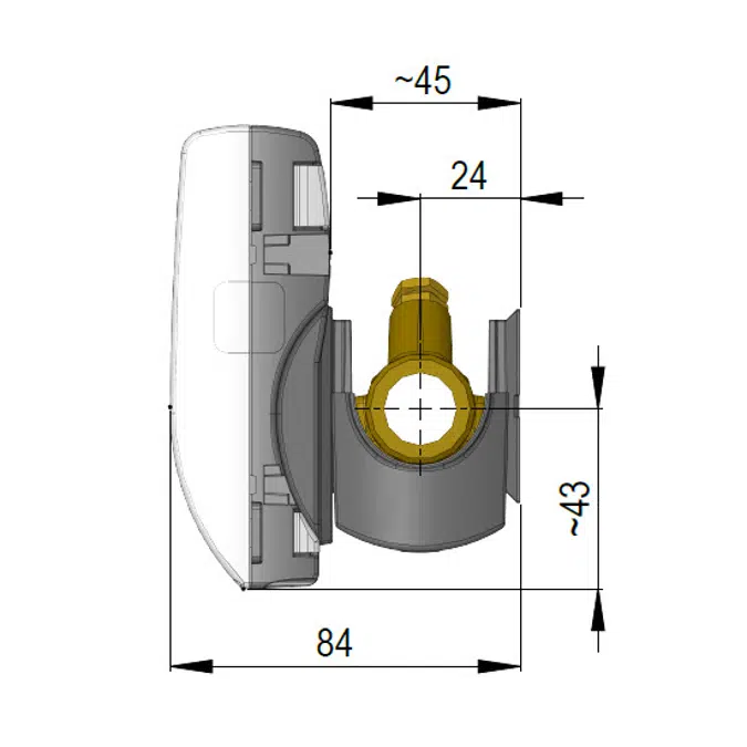 Heat-, Cooling- or Heat/Cooling meter, MULTICAL® 403, G3/4B (R1/2) x 165 mm