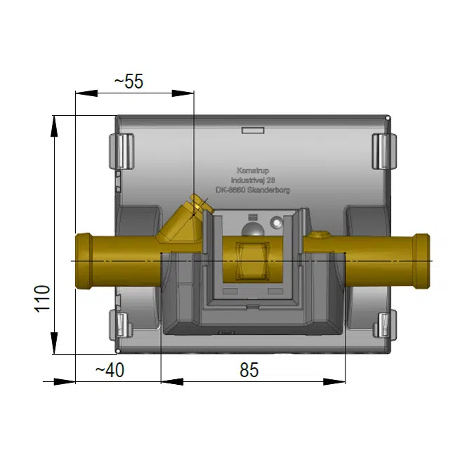 MULTICAL® 403, qp 1,5 m³/h, G¾B (R½) x 165 mm, Wärmezähler, Kältezähler oder kombinierter Wärme-/Kältezähler