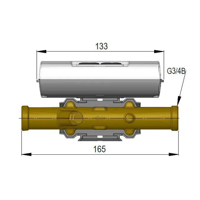 MULTICAL® 403, qp 1,5 m³/h, G¾B (R½) x 165 mm, Wärmezähler, Kältezähler oder kombinierter Wärme-/Kältezähler