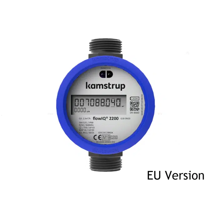 Water meter, flowIQ®2200 – KWM2210, G1B (R¾)x130 mm