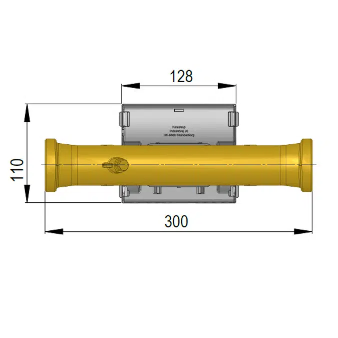 MULTICAL® 403, qp 10 m³/h, G2B (R1½) x 300 mm, heat meter, cooling meter or combined heat/cooling meter