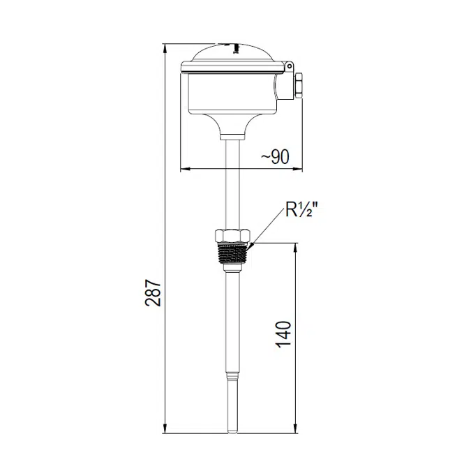 Kamstrup TemperatureSensor 83 - Length= 140 mm