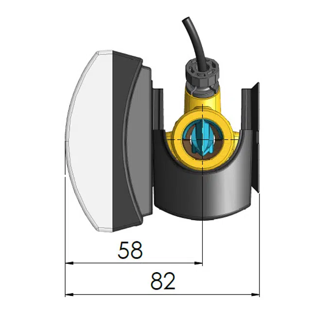 Heat-, Cooling- or Heat/Cooling meter, MULTICAL® 303, G3/4B (R1/2) x 110 mm