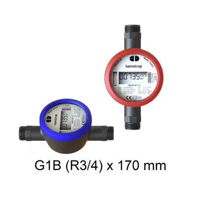 Immagine per Contatore idrico, MULTICAL®21/flowIQ®2101, G¾B (R½)x170 mm.