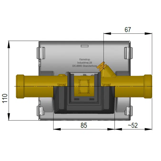 MULTICAL® 403, qp 0,6 m³/h, G1B (R¾) x 190 mm, warmtemeter, koudemeter of gecombineerde warmte-/koudemeter