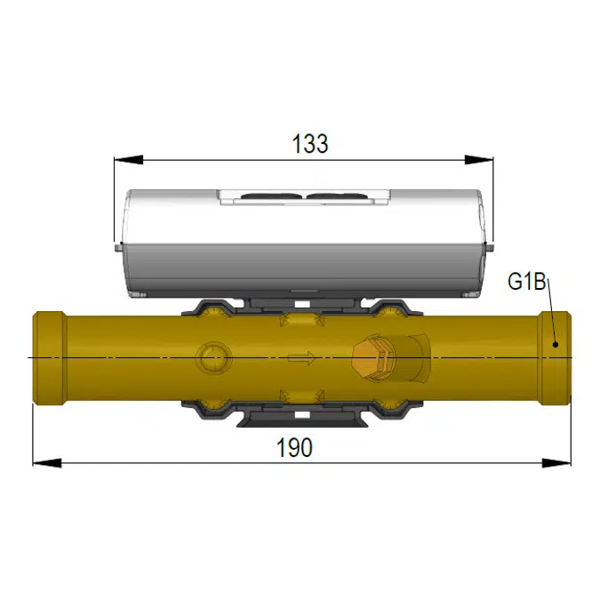 MULTICAL® 403, qp 0,6 m³/h, G1B (R¾) x 190 mm, compteur d'énergie calorifique, d'énergie frigorifique ou un compteur combiné de calories et de frigories