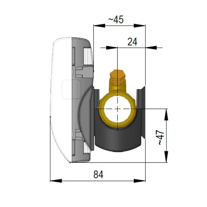 MULTICAL® 403, qp 0,6 m³/h, G1B (R¾) x 190 mm, Wärmezähler, Kältezähler oder kombinierter Wärme-/Kältezähler