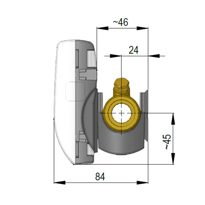 MULTICAL® 403, qp 1,5 m³/h, G1B (R¾) x 165 mm, licznik ciepła, licznik chłodu i łączony licznik ciepła i chłodu