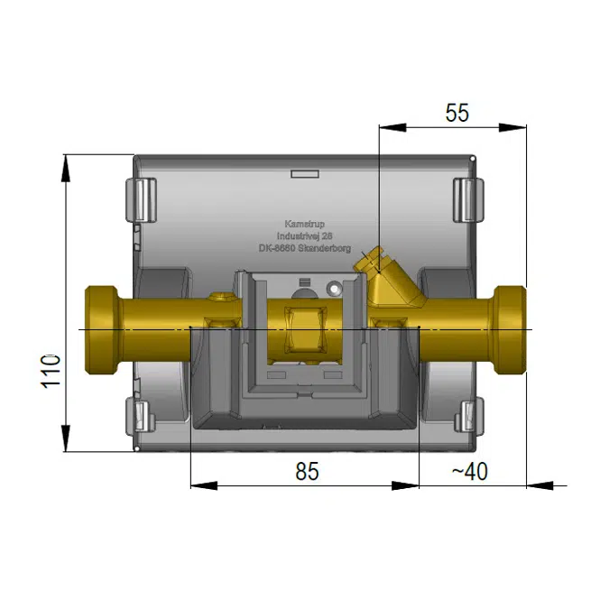 MULTICAL® 403, qp 1,5 m³/h, G1B (R¾) x 165 mm, varmemåler, kølemåler eller kombineret varme/kølemåler