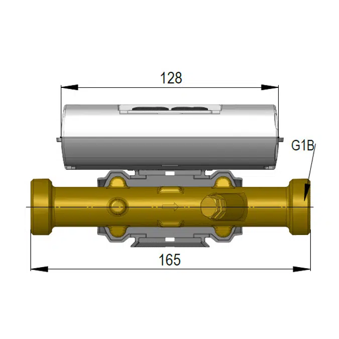 MULTICAL® 403, qp 1,5 m³/h, G1B (R¾) x 165 mm, varmemåler, kølemåler eller kombineret varme/kølemåler