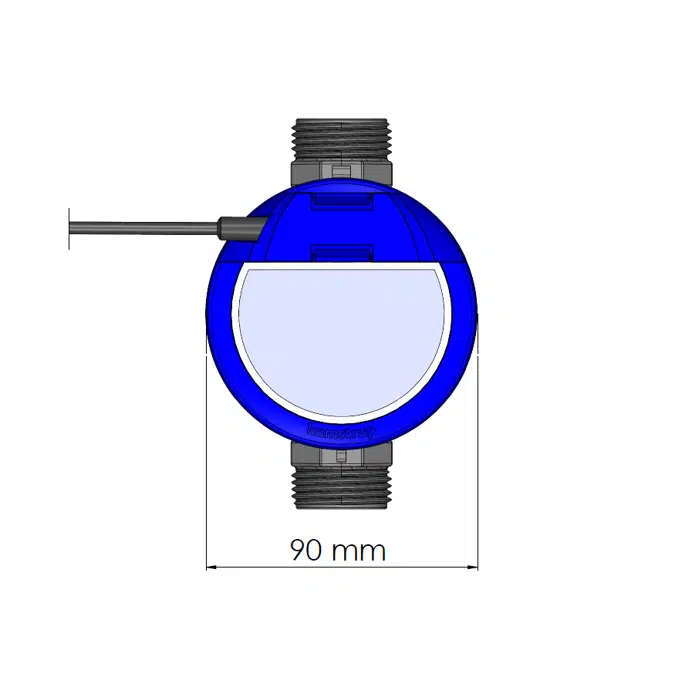 Water meter, flowIQ®2200 – KWM2230, G1B (R3/4) x 130 mm.