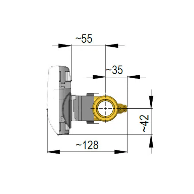 MULTICAL® 403, qp 6,0 m³/h, G5/4B (R1) x 260 mm, heat meter, cooling meter or combined heat/cooling meter