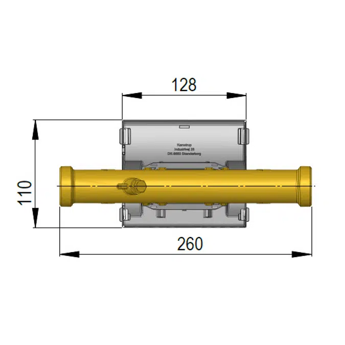 MULTICAL® 403, qp 6,0 m³/h, G5/4B (R1) x 260 mm, heat meter, cooling meter or combined heat/cooling meter