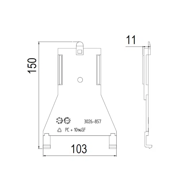 Kamstrup Bracket for Compact mounting for MULTICAL® 803