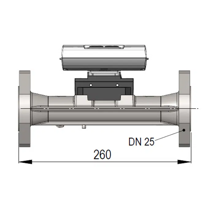 MULTICAL® 403, qp 6,0 m³/h, DN25 x 260 mm, heat meter, cooling meter or combined heat/cooling meter