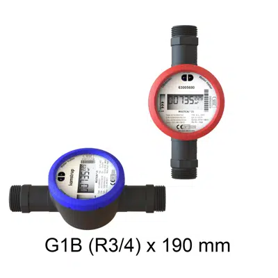 Image for Water meter, MULTICAL®21/flowIQ®2101, G1B (R¾)x190 mm