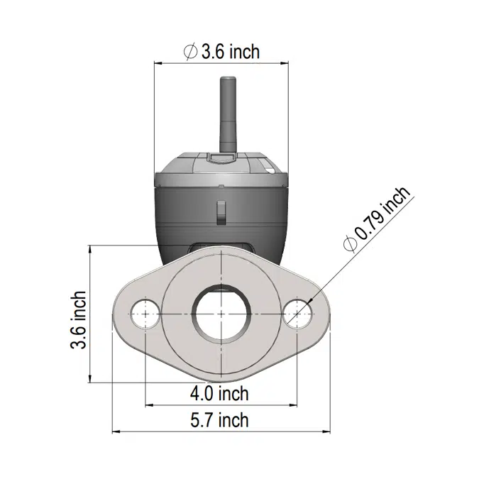 flowIQ®3200-KWM3220-US, GPM= 120,  Flanged 1½" / 1½” x 13” 