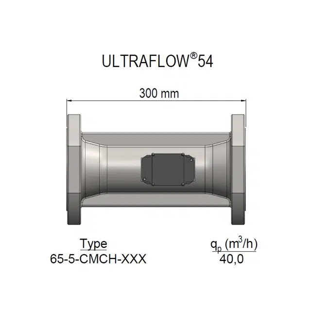 Virtausanturi. ULTRAFLOW® 54, qp 40 m³/h, DN80 x 300 mm (CMCH).