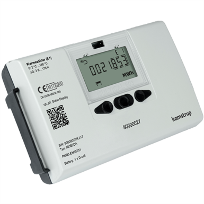 Objets BIM Téléchargement gratuit ! MULTICAL® 603, compteur d'énergie — free download