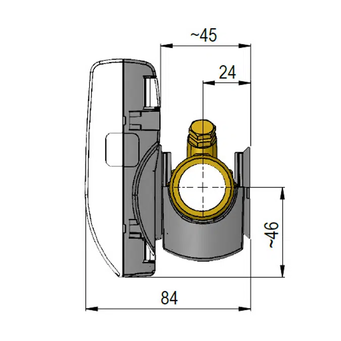 MULTICAL® 403, qp 2,5 m³/h, G1B (R¾) x 130 mm, compteur d'énergie calorifique, d'énergie frigorifique ou un compteur combiné de calories et de frigories