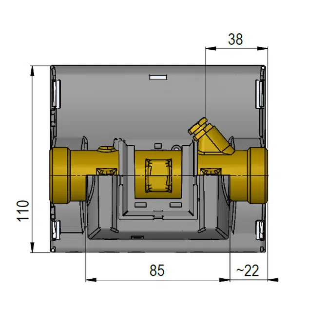 MULTICAL® 403, qp 2,5 m³/h, G1B (R¾) x 130 mm, varmemåler, kjølemåler eller kombinert kjøle-/varmemåler