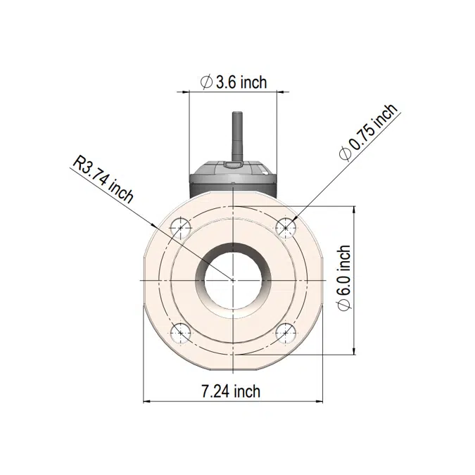 flowIQ®3200-KWM3220-US, GPM= 350,  Flanged 3" / 3” x 12”