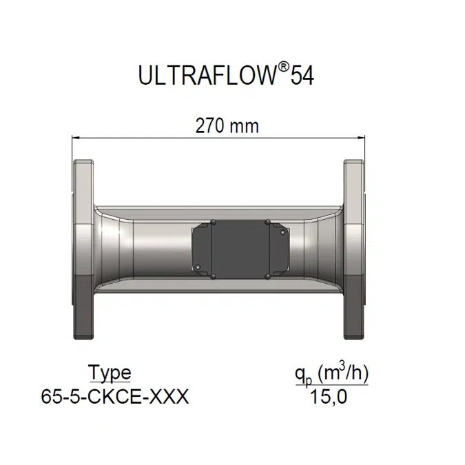 Strømningssensor. ULTRAFLOW® 54, qp 15 m³/h, DN50 x 270 mm (CKCE).