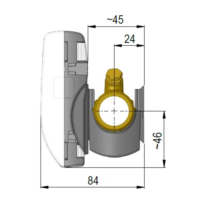 MULTICAL® 403, qp 1.5 m³/h, G1B (R¾) x 130 mm, compteur d'énergie calorifique, d'énergie frigorifique ou un compteur combiné de calories et de frigories
