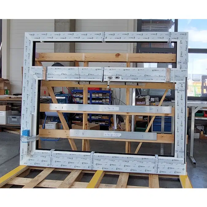 Fech-Jet-System® single door with sidelights outward opening