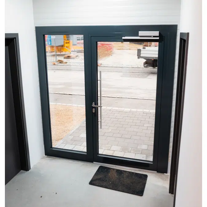 Fech-Jet-System® single door with sidelights outward opening
