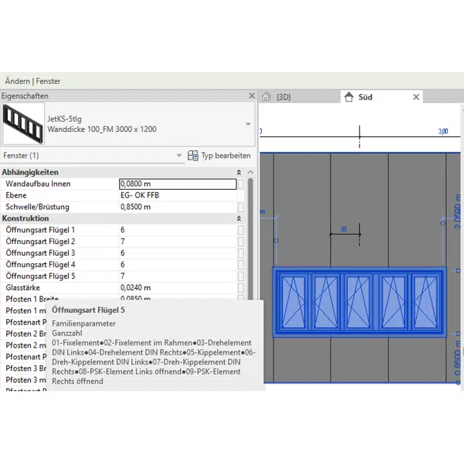 Fech-Jet-System® five part window 