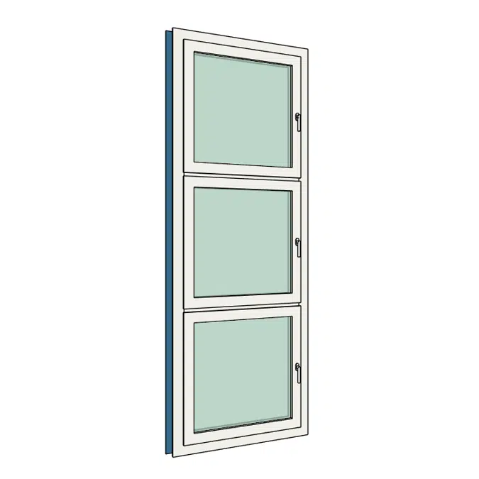 Fech-Jet-System® three part window horizontal mullion