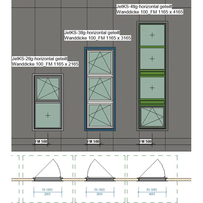 Fech-Jet-System® windows for sandwichpanels (all windows) rvt