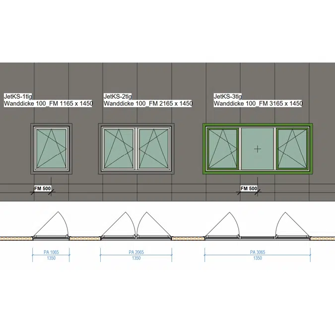 Fech-Jet-System® windows for sandwichpanels (all windows) rvt