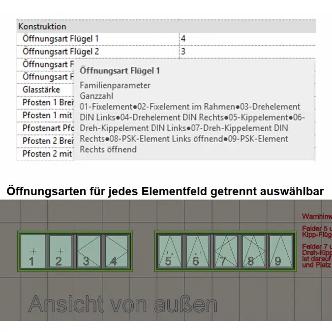 Fech-Jet-System® windows for sandwichpanels (all windows) rvt
