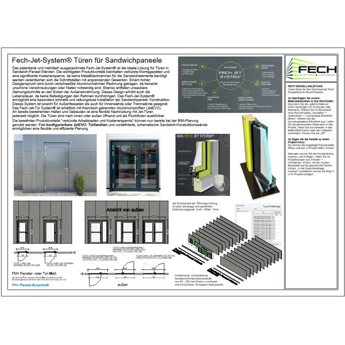 Fech-Jet-System® doors for sandwichpanels (for all doors) rvt