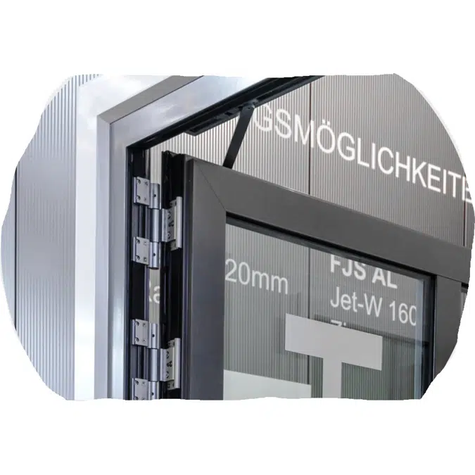 Fech-Jet-System® single door with sidelights inward opening