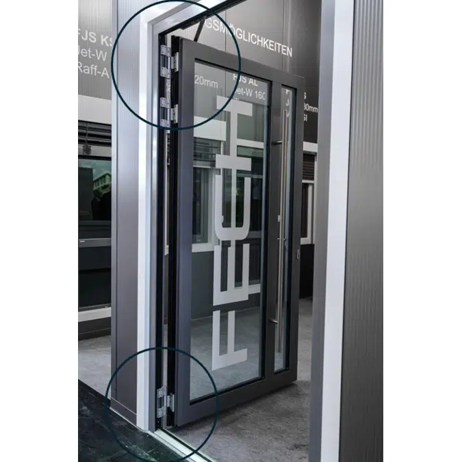 Fech-Jet-System® single door with sidelights inward opening