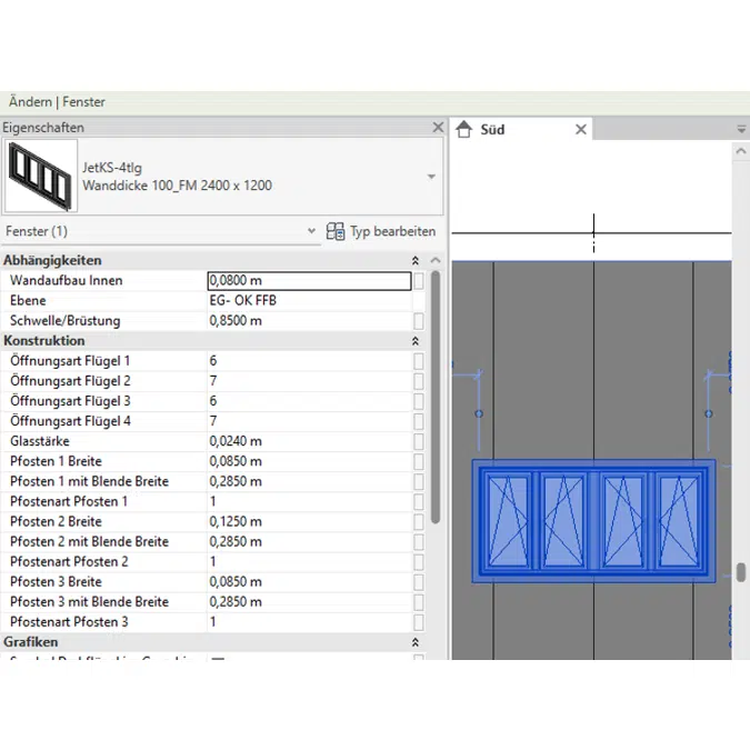 Fech-Jet-System® four part window 