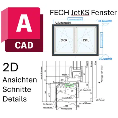 Image for Fech-Jet-System® windows for sandwichpanels (all windows) autocad