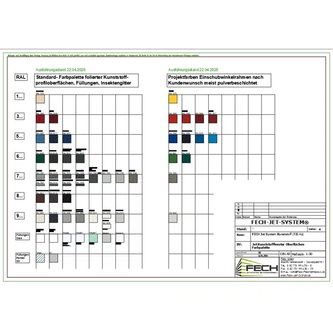 Fech-Jet-System® windows for sandwichpanels (all windows) autocad